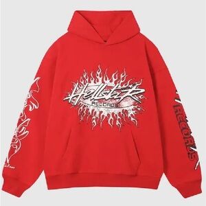 Hellstar Hell Star Studios Records Red Hoodie - Men’s Size L Large